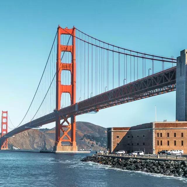 El Fort Point de la época de la Guerra Civil se encuentra en la base del puente Golden Gate.